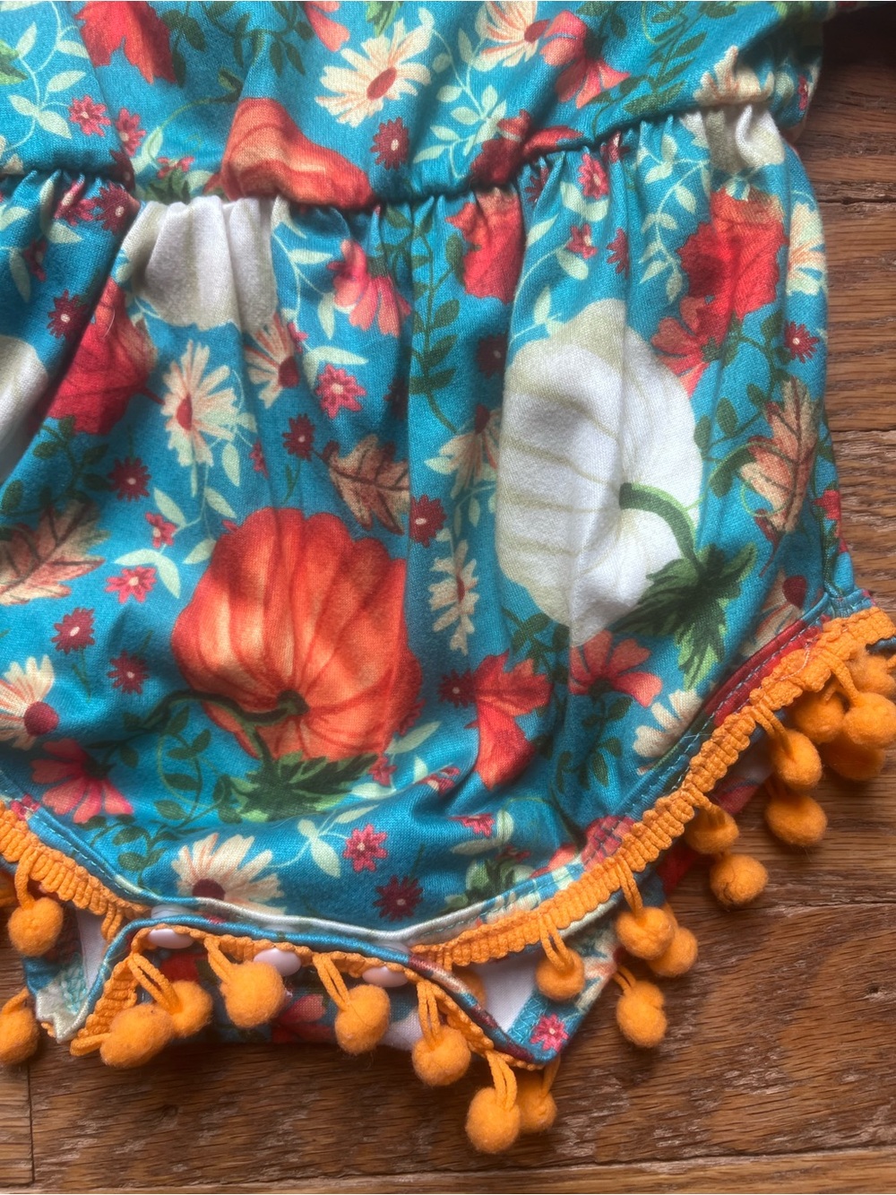Fall Baby girl outfits and dresses bundle size 3-6 months with pumpkins and skel - Picture 4 of 14